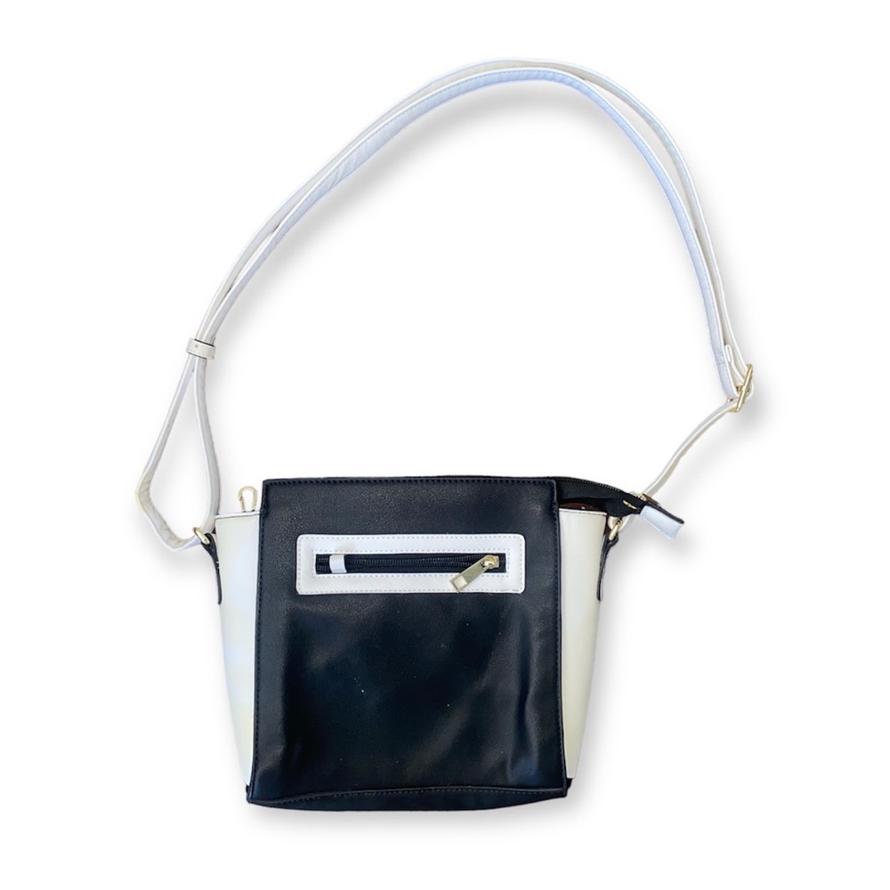 BLACK/WHITE SATCHEL